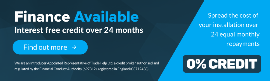 Finance available from TradeHelp — interest free credit over 24 equal monthly repayments