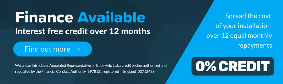 Finance available from TradeHelp — interest free credit over 12 equal monthly repayments